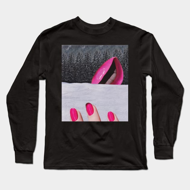 Snow Glitter Long Sleeve T-Shirt by Luca Mainini